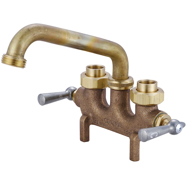 Central Brass Two Handle Laundry Faucet, IP, Cooper Sweat, Centerset